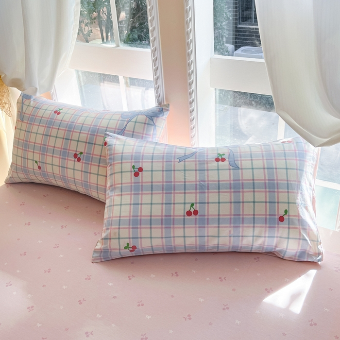 91家纺网 家纺一手货源 找家纺 Sweet dreams甜梦 2025新款全棉纯棉小清新卡通被套单品单被套被套单件 蝴蝶结樱桃