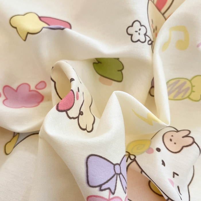 91家纺网 家纺一手货源 找家纺 Sweet dreams甜梦 2025新款全棉纯棉小清新卡通被套单品单被套被套单件 可爱趴趴