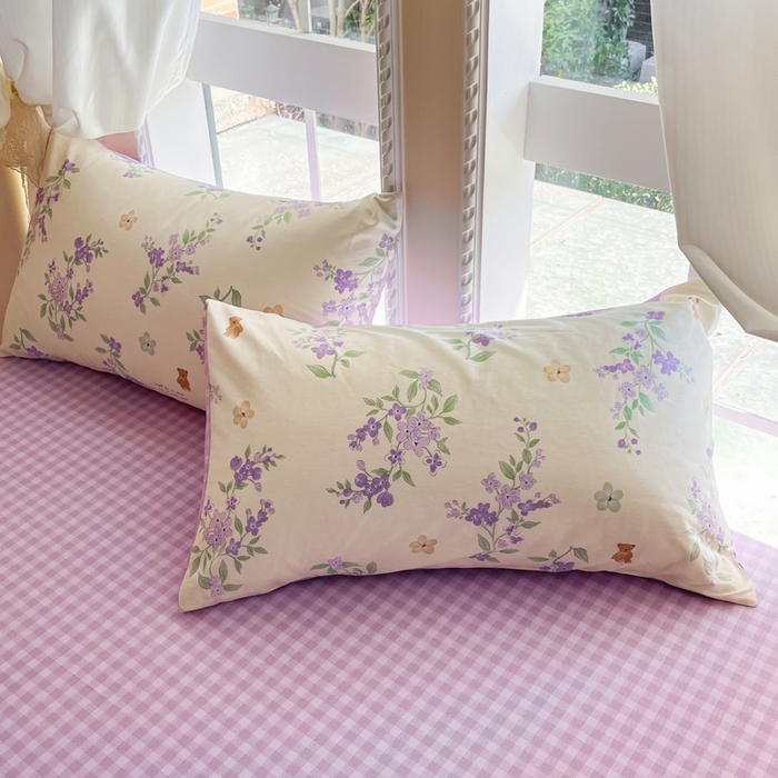 91家纺网 家纺一手货源 找家纺 Sweet dreams甜梦 2025新款全棉纯棉小清新卡通被套单品单被套被套单件 小熊花语