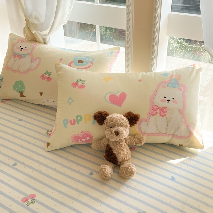 91家纺网 家纺一手货源 找家纺 Sweet dreams甜梦 2025新款全棉纯棉小清新卡通被套单品单被套被套单件 童趣乐园