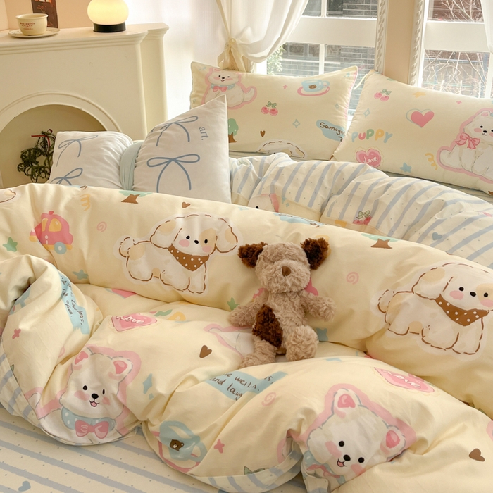 91家纺网 家纺一手货源 找家纺 Sweet dreams甜梦 2025新款全棉纯棉小清新卡通被套单品单被套被套单件 童趣乐园