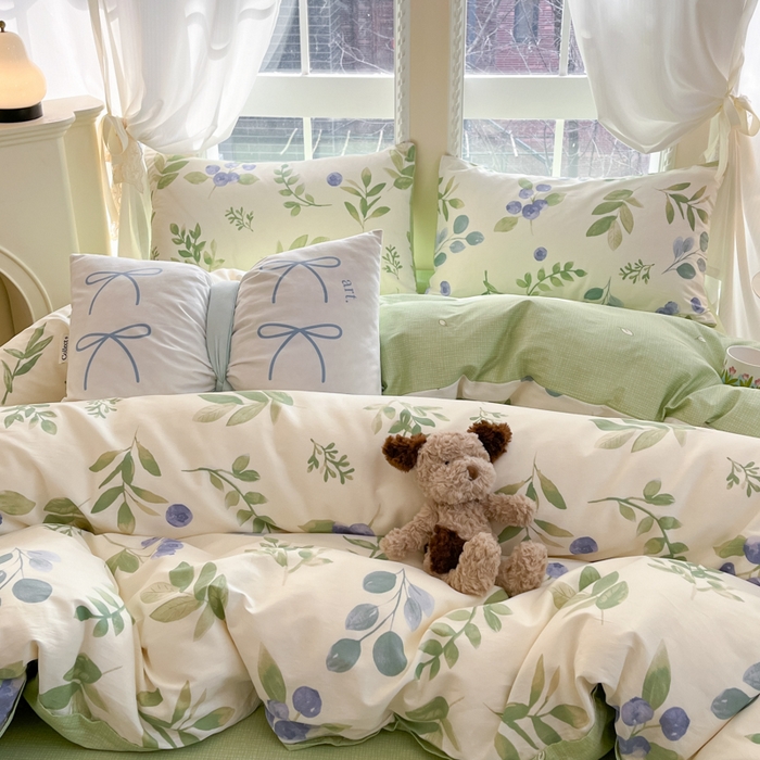 91家纺网 家纺一手货源 找家纺 Sweet dreams甜梦 2025新款全棉纯棉小清新卡通被套单品单被套被套单件 半夏