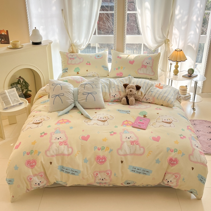 91家纺网 家纺一手货源 找家纺 Sweet dreams甜梦 2025新款全棉纯棉小清新卡通被套单品单被套被套单件 童趣乐园