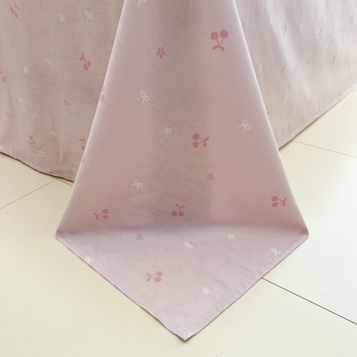 91家纺网 家纺一手货源 找家纺 Sweet dreams甜梦 2025新款全棉纯棉小清新卡通被套单品单被套被套单件 蝴蝶结樱桃