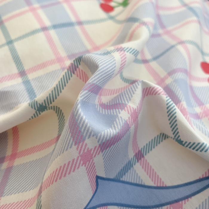 91家纺网 家纺一手货源 找家纺 Sweet dreams甜梦 2025新款全棉纯棉小清新卡通被套单品单被套被套单件 蝴蝶结樱桃