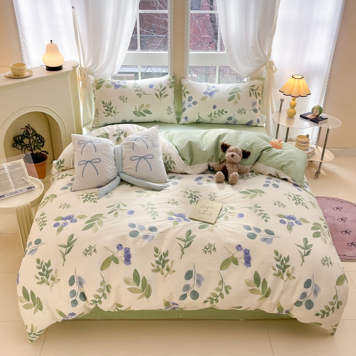 91家纺网 家纺一手货源 找家纺 Sweet dreams甜梦 2025新款全棉纯棉小清新卡通被套单品单被套被套单件 半夏