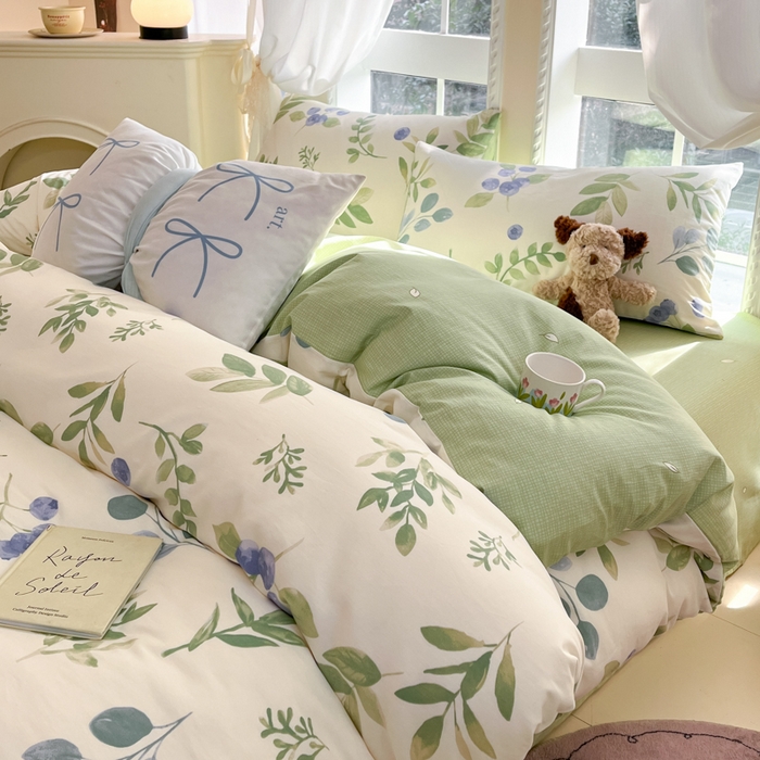 91家纺网 家纺一手货源 找家纺 Sweet dreams甜梦 2025新款全棉纯棉小清新卡通被套单品单被套被套单件 半夏