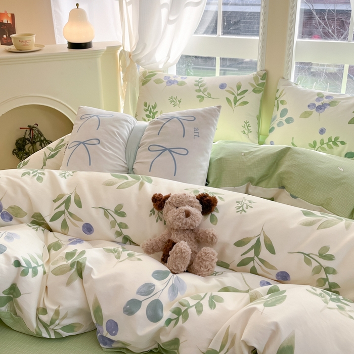 91家纺网 家纺一手货源 找家纺 Sweet dreams甜梦 2025新款全棉纯棉小清新卡通被套单品单被套被套单件 半夏