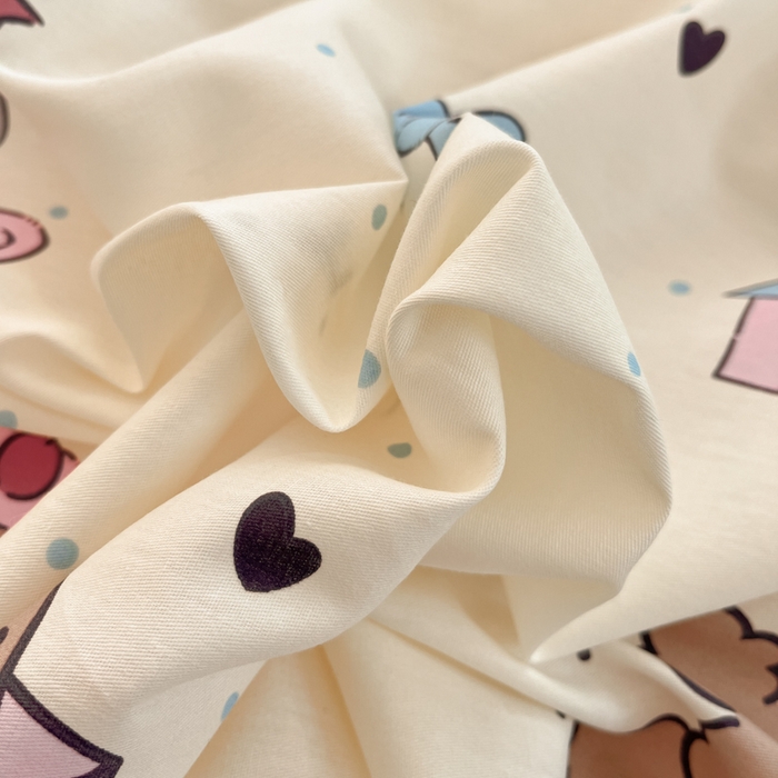 91家纺网 家纺一手货源 找家纺 Sweet dreams甜梦 2025新款全棉纯棉小清新卡通被套单品单被套被套单件 动物派对