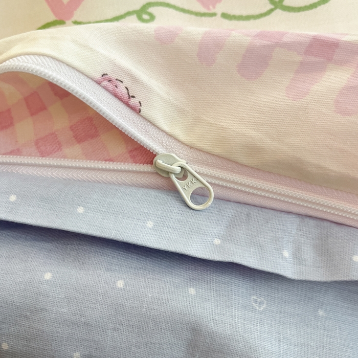 91家纺网 家纺一手货源 找家纺 Sweet dreams甜梦 2025新款全棉纯棉小清新卡通被套单品单被套被套单件 花花小象