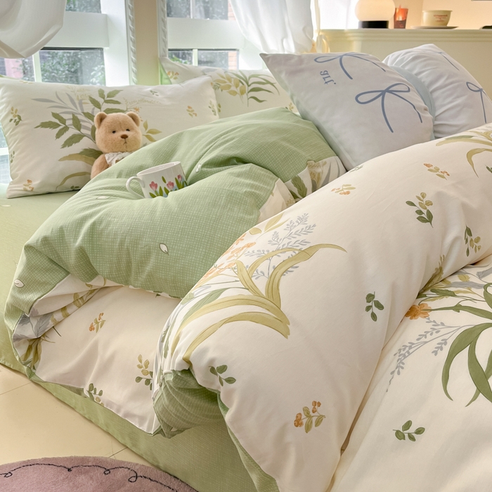 91家纺网 家纺一手货源 找家纺 Sweet dreams甜梦 2025新款全棉纯棉小清新卡通被套单品单被套被套单件 春意盎然