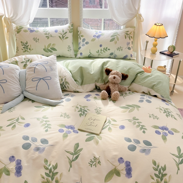 91家纺网 家纺一手货源 找家纺 Sweet dreams甜梦 2025新款全棉纯棉小清新卡通被套单品单被套被套单件 半夏