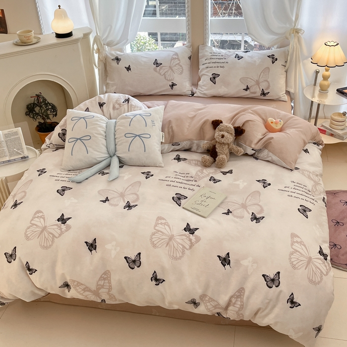 Sweet dreams甜梦 2025新款全棉纯棉小清新卡通被套单品单被套被套单件 蝶花