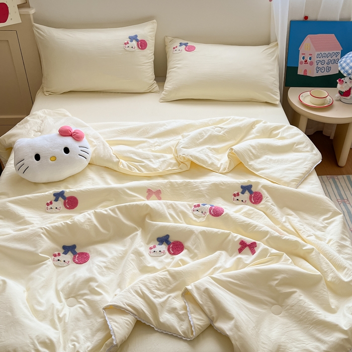 91家纺网 家纺一手货源 找家纺 （总）Sweet dreams甜梦 2025新款毛巾绣夏被夏凉被空调被四件套