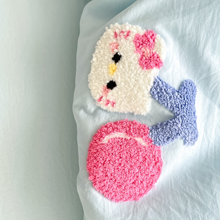 91家纺网 家纺一手货源 找家纺 Sweet dreams甜梦 2025新款毛巾绣夏被夏凉被空调被四件套 蓝小猫