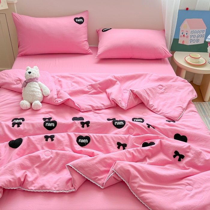 Sweet dreams甜梦 2025新款毛巾绣夏被夏凉被空调被四件套 玫粉MIU