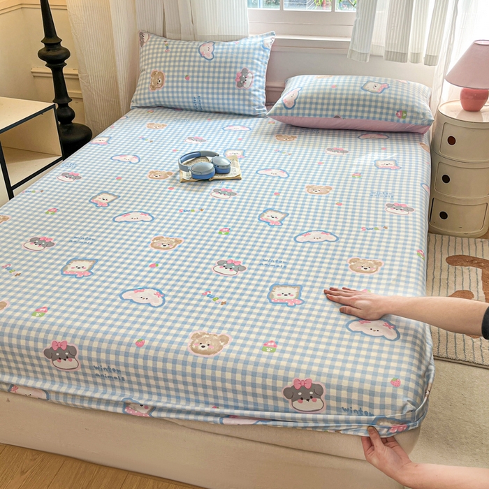 91家纺网 家纺一手货源 找家纺 （总）Sweet dreams甜梦 2025新款全棉纯棉小清新印花床笠单品单床笠床笠单件