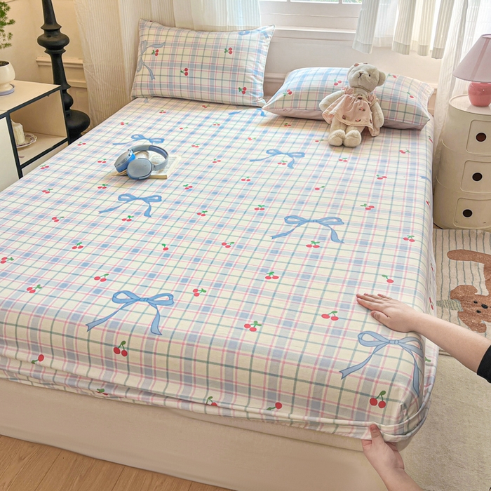 91家纺网 家纺一手货源 找家纺 （总）Sweet dreams甜梦 2025新款全棉纯棉小清新印花床笠单品单床笠床笠单件