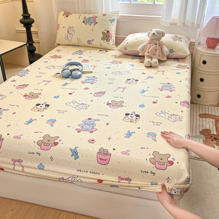 Sweet dreams甜梦 2025新款全棉纯棉小清新印花床笠单品单床笠床笠单件 动物派对