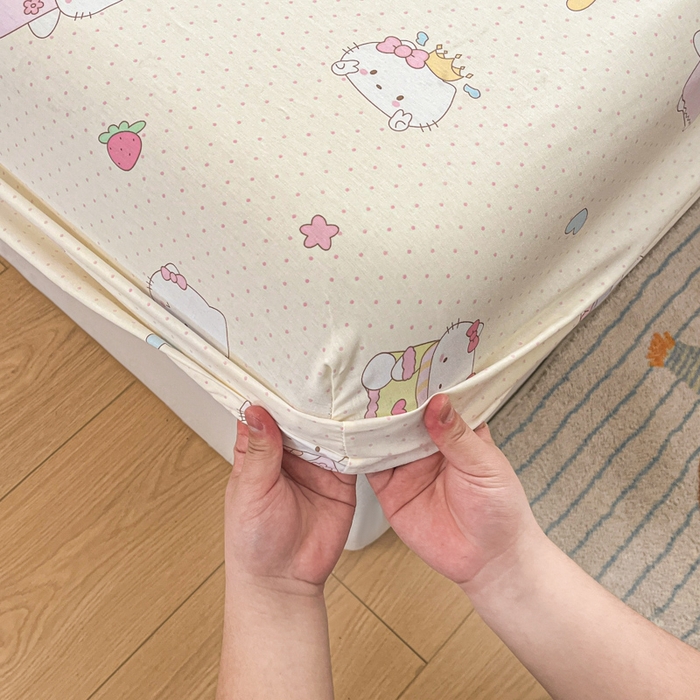 91家纺网 家纺一手货源 找家纺 （总）Sweet dreams甜梦 2025新款全棉纯棉小清新印花床笠单品单床笠床笠单件