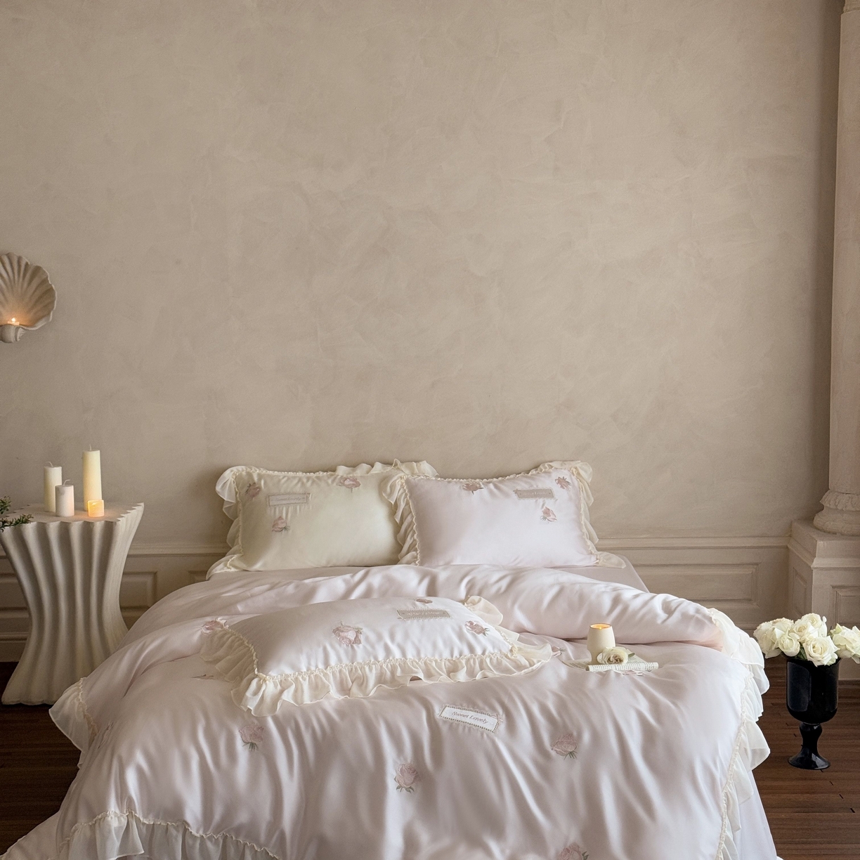 91家纺网 家纺一手货源 找家纺 （总）MIU缪家居 2025春夏新款60支兰精天丝四件套-爱莎