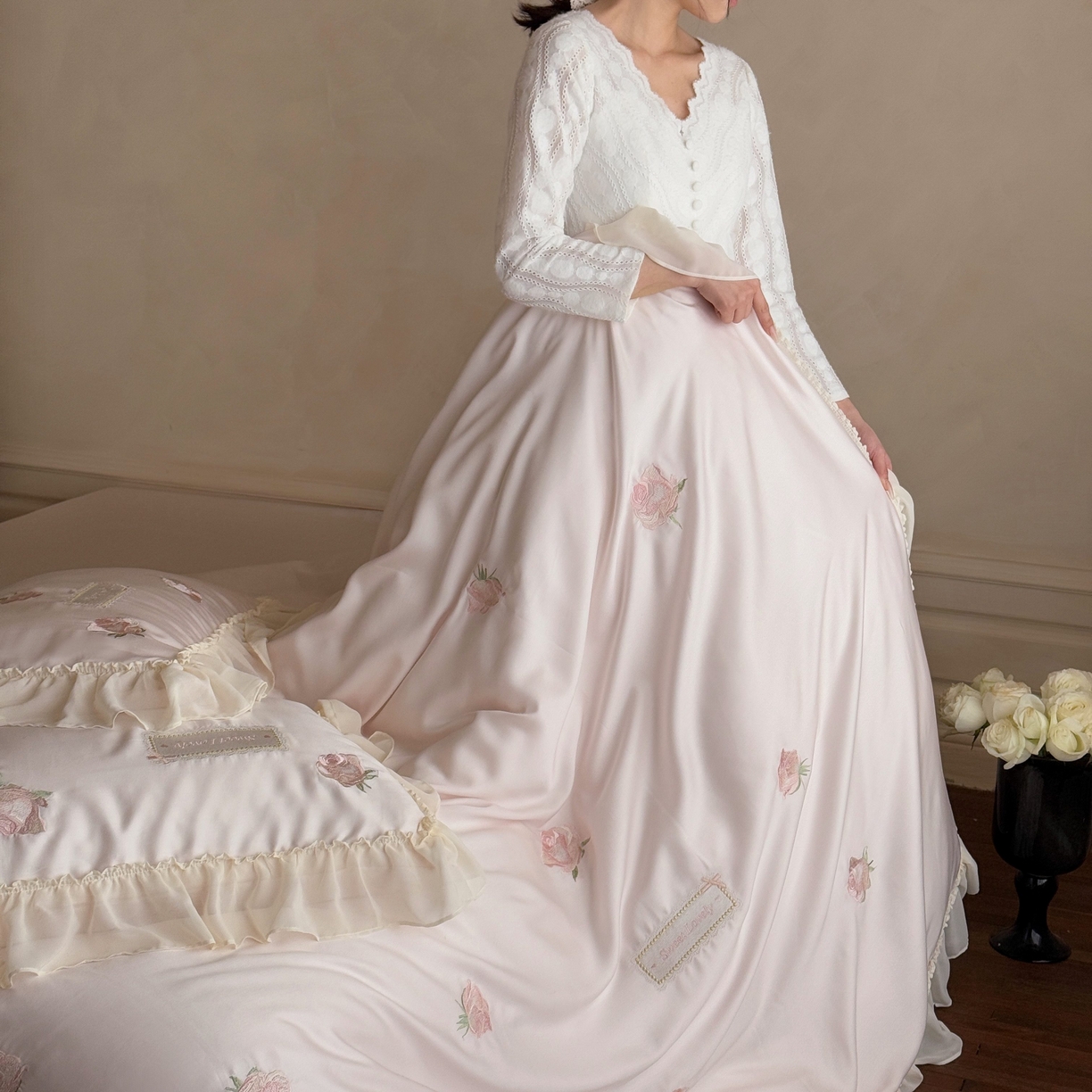 91家纺网 家纺一手货源 找家纺 （总）MIU缪家居 2025春夏新款60支兰精天丝四件套-爱莎