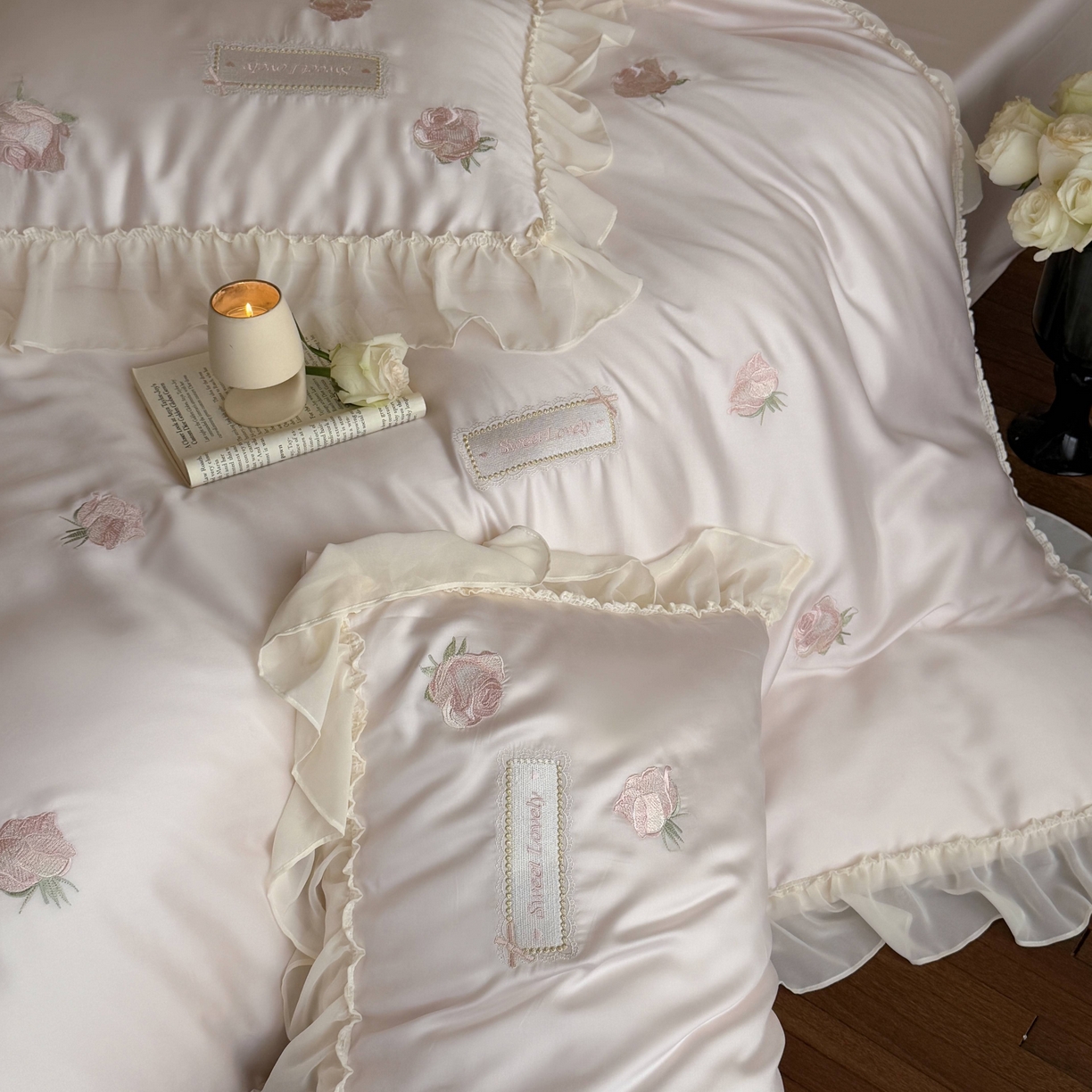 91家纺网 家纺一手货源 找家纺 （总）MIU缪家居 2025春夏新款60支兰精天丝四件套-爱莎