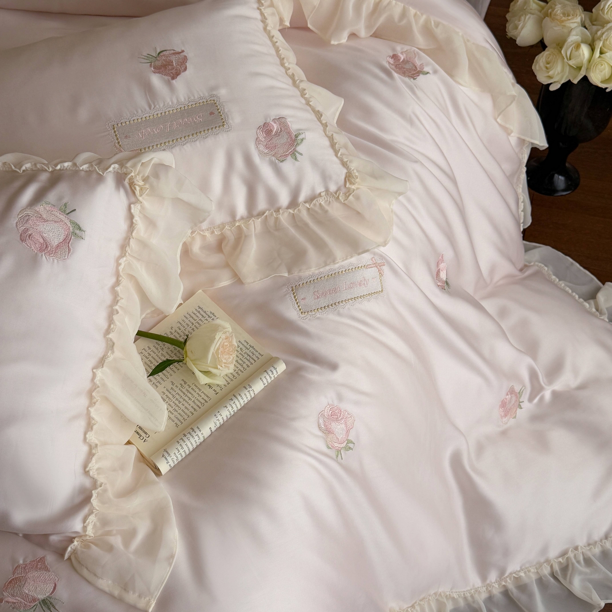 91家纺网 家纺一手货源 找家纺 （总）MIU缪家居 2025春夏新款60支兰精天丝四件套-爱莎