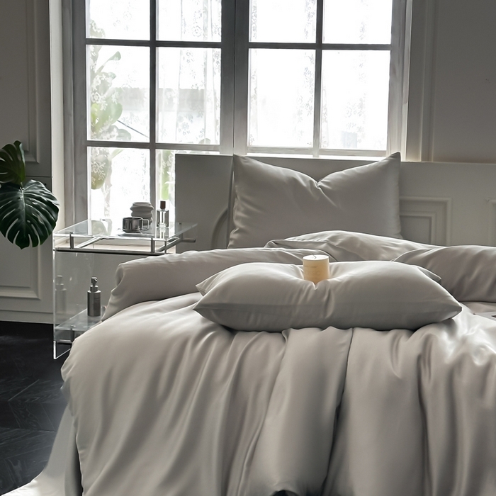 91家纺网 家纺一手货源 找家纺 （总）琪格格纺织 2025春夏新款纯色莱赛尔天丝四件套