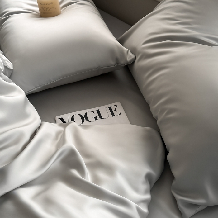 91家纺网 家纺一手货源 找家纺 （总）琪格格纺织 2025春夏新款纯色莱赛尔天丝四件套