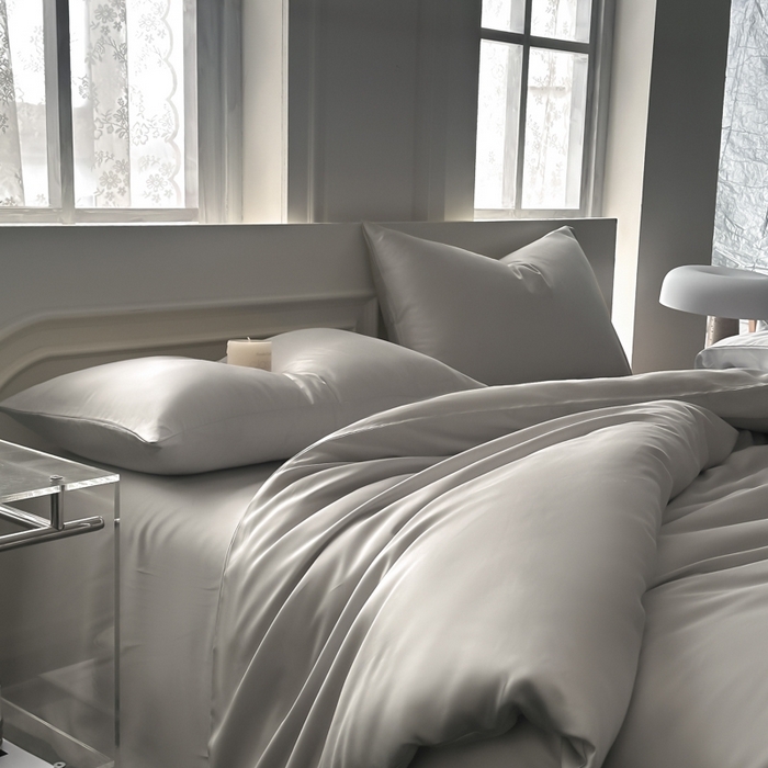 91家纺网 家纺一手货源 找家纺 （总）琪格格纺织 2025春夏新款纯色莱赛尔天丝四件套