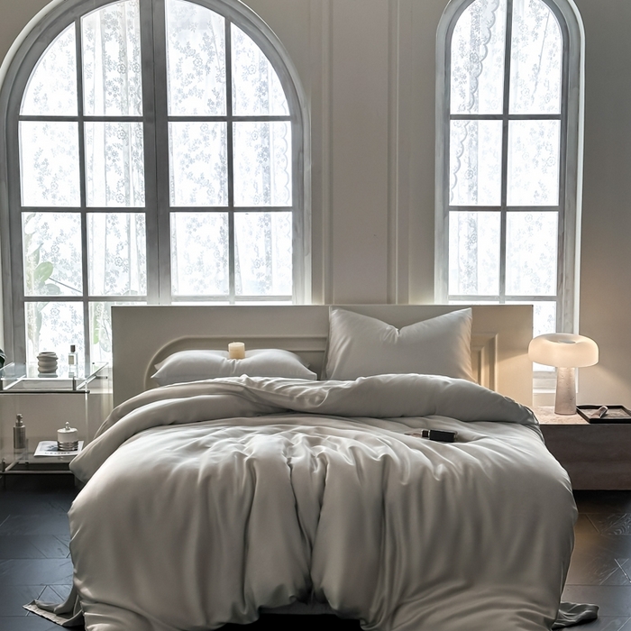 91家纺网 家纺一手货源 找家纺 （总）琪格格纺织 2025春夏新款纯色莱赛尔天丝四件套