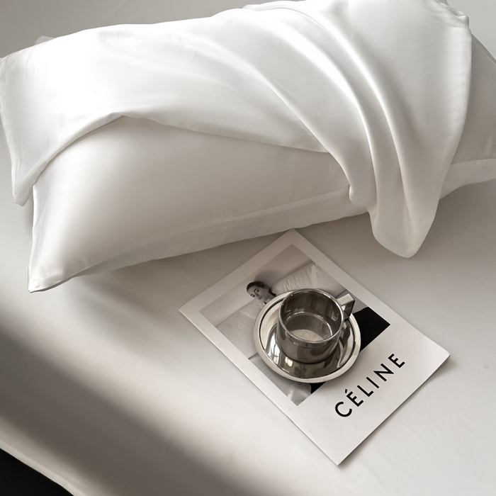 91家纺网 家纺一手货源 找家纺 琪格格纺织 2025春夏新款纯色莱赛尔天丝四件套 莱赛尔-梦境白