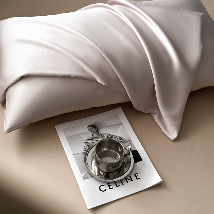 91家纺网 家纺一手货源 找家纺 琪格格纺织 2025春夏新款纯色莱赛尔天丝四件套 莱赛尔-星黛紫配卡其