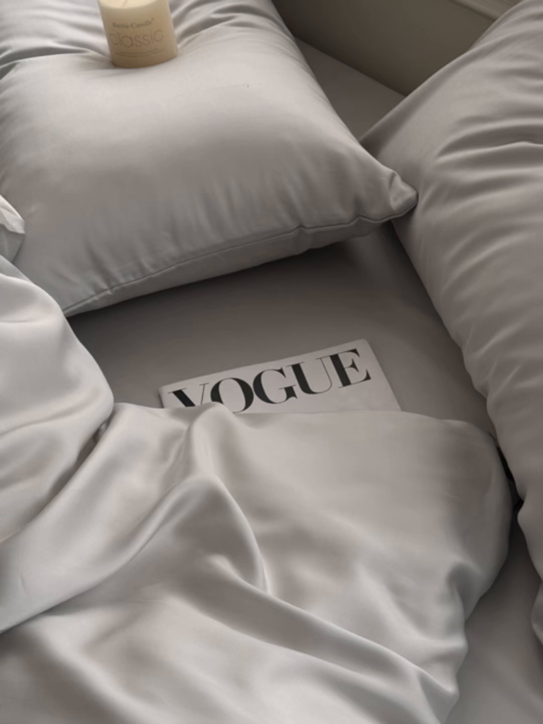 91家纺网 家纺一手货源 找家纺 琪格格纺织 2025春夏新款纯色莱赛尔天丝四件套 莱赛尔-冰川灰