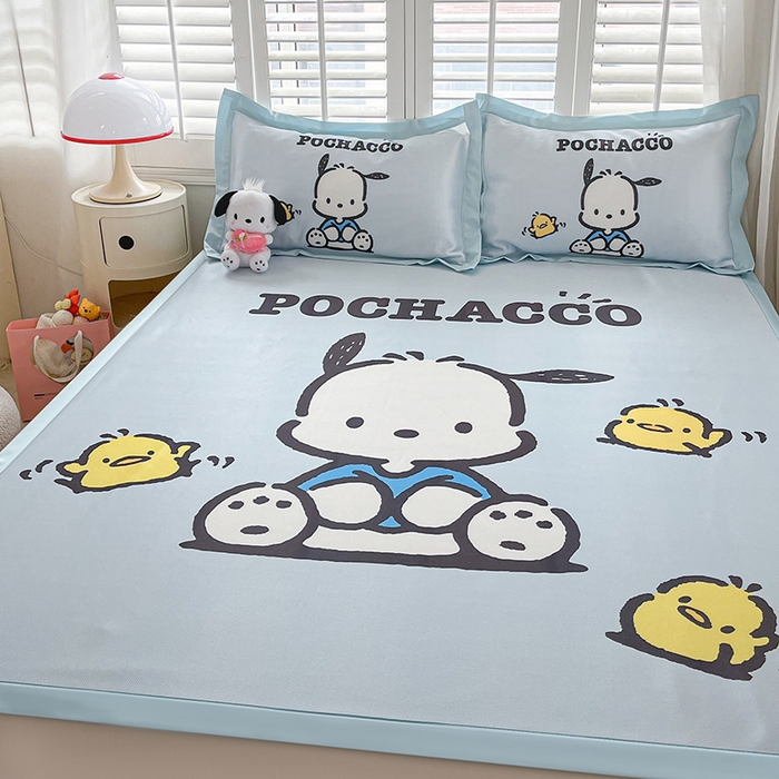 91家纺网 家纺一手货源 找家纺 （总）金爱家 2025新款A类三丽鸥授权数码印花中分子1200D凉感冰丝宽边凉感软席