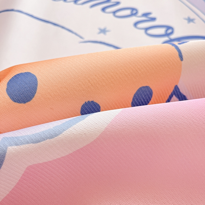 91家纺网 家纺一手货源 找家纺 金爱家 2025新款A类三丽鸥授权数码印花中分子1200D凉感冰丝宽边凉感软席 冰丝席-蝴蝶结玉桂狗粉