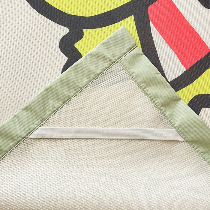 91家纺网 家纺一手货源 找家纺 金爱家 2025新款A类三丽鸥授权数码印花中分子1200D凉感冰丝宽边凉感软席 冰丝席-萌萌大眼蛙