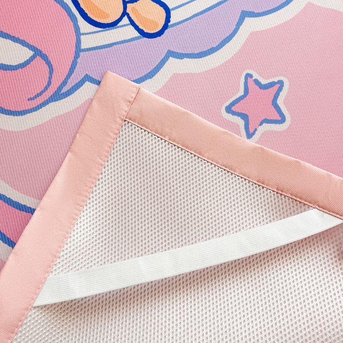 91家纺网 家纺一手货源 找家纺 金爱家 2025新款A类三丽鸥授权数码印花中分子1200D凉感冰丝宽边凉感软席 冰丝席-蝴蝶结玉桂狗粉