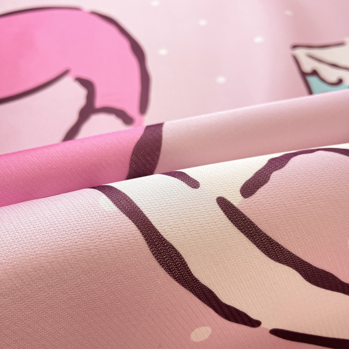 91家纺网 家纺一手货源 找家纺 金爱家 2025新款A类三丽鸥授权数码印花中分子1200D凉感冰丝宽边凉感软席 冰丝席-童话美乐蒂