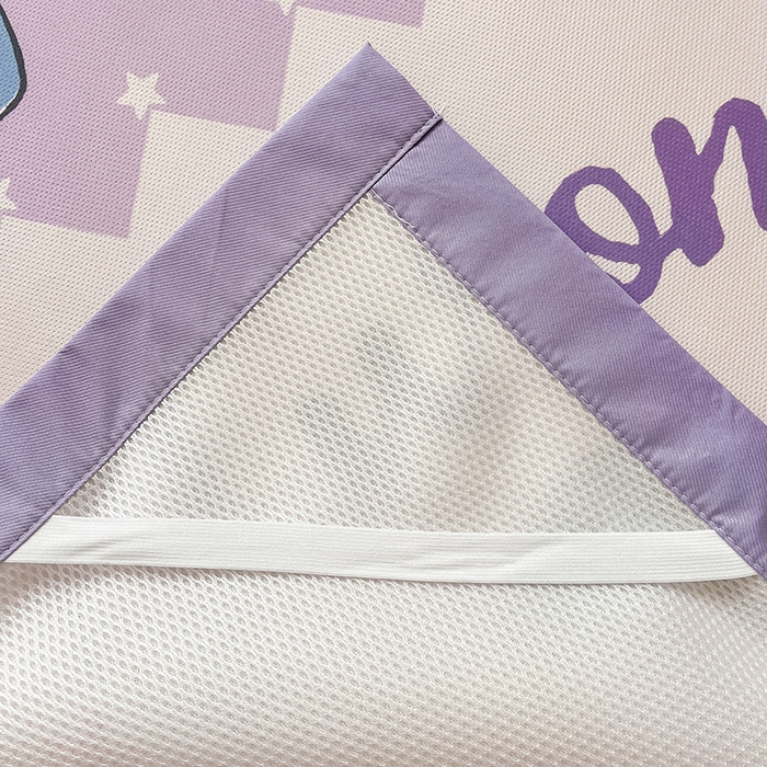 91家纺网 家纺一手货源 找家纺 金爱家 2025新款A类三丽鸥授权数码印花中分子1200D凉感冰丝宽边凉感软席 冰丝席-冰淇淋库洛米