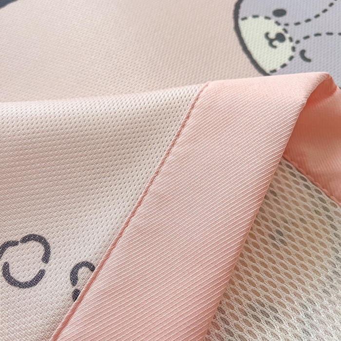 91家纺网 家纺一手货源 找家纺 金爱家 2025新款A类三丽鸥授权数码印花中分子1200D凉感冰丝宽边凉感软席 冰丝席-少女Kitty