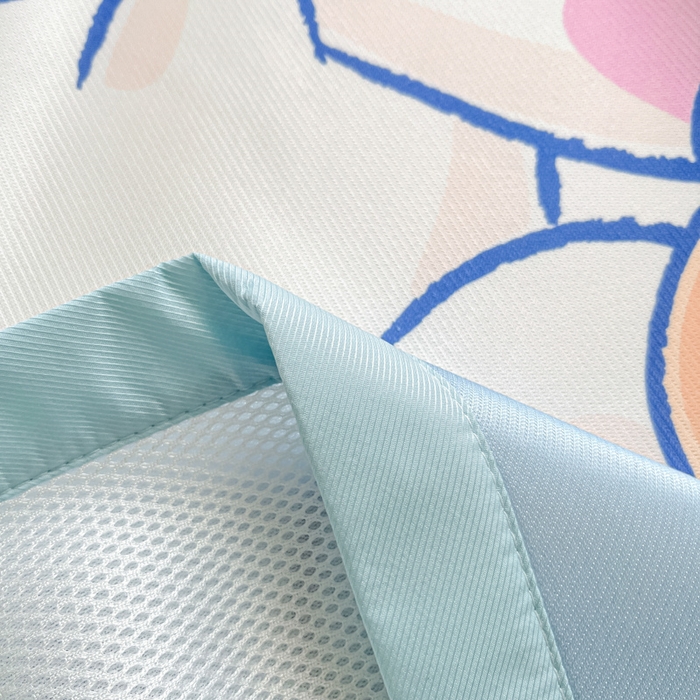 91家纺网 家纺一手货源 找家纺 金爱家 2025新款A类三丽鸥授权数码印花中分子1200D凉感冰丝宽边凉感软席 冰丝席-你好大耳狗