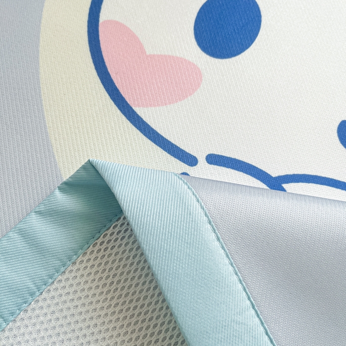 91家纺网 家纺一手货源 找家纺 金爱家 2025新款A类三丽鸥授权数码印花中分子1200D凉感冰丝宽边凉感软席 冰丝席-云朵大耳狗