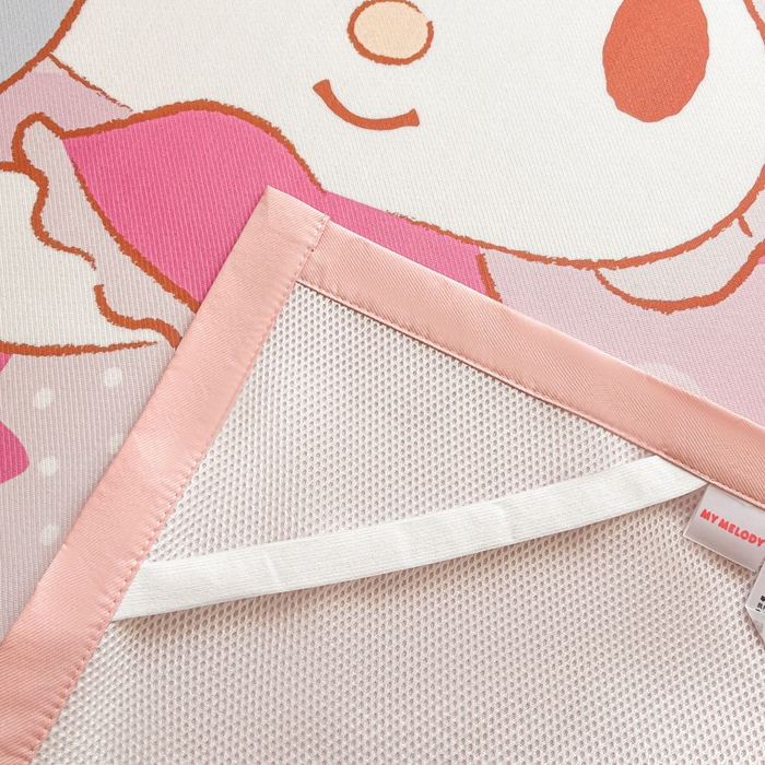 91家纺网 家纺一手货源 找家纺 金爱家 2025新款A类三丽鸥授权数码印花中分子1200D凉感冰丝宽边凉感软席 冰丝席-美乐蒂小熊