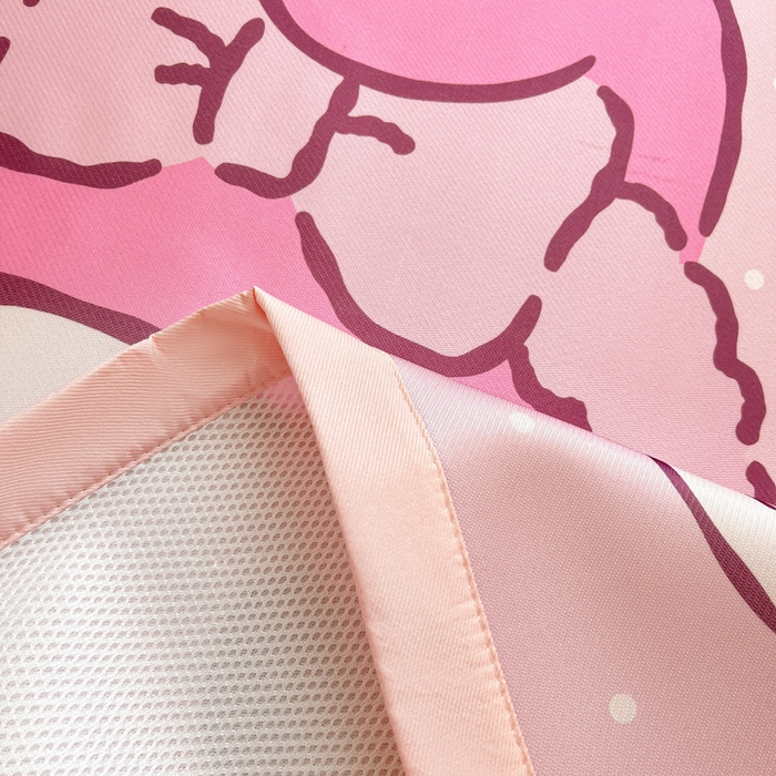 91家纺网 家纺一手货源 找家纺 金爱家 2025新款A类三丽鸥授权数码印花中分子1200D凉感冰丝宽边凉感软席 冰丝席-童话美乐蒂