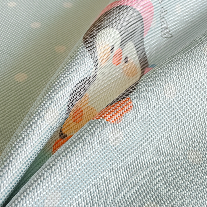 91家纺网 家纺一手货源 找家纺 柒月家居 2025新款小清新印花冰藤系列 呆萌企鹅