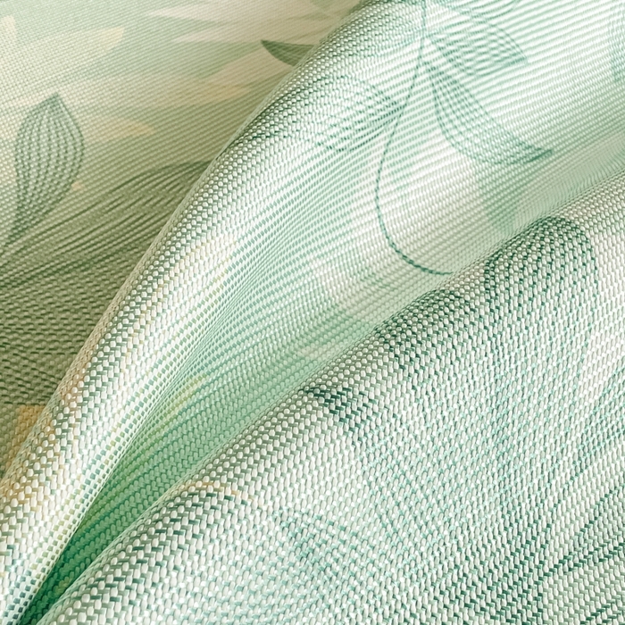 91家纺网 家纺一手货源 找家纺 柒月家居 2025新款小清新印花冰藤系列 风华-绿