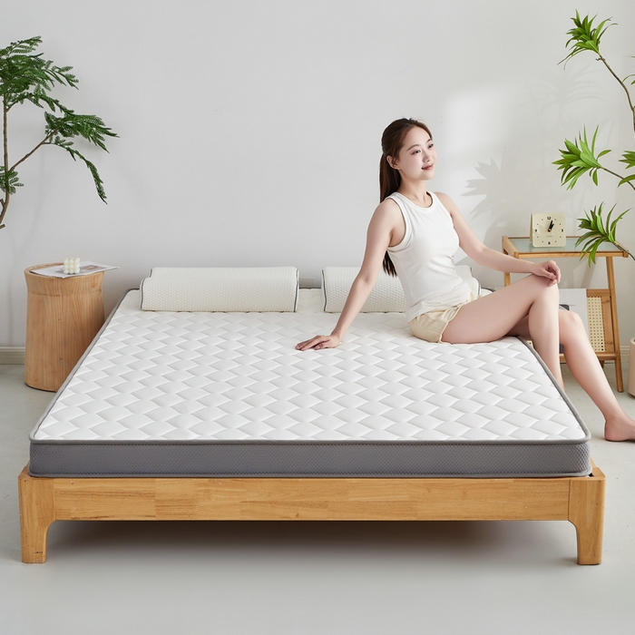 91家纺网 家纺一手货源 找家纺 锦丝钰床垫 2025新款针织棉乳胶椰棕床垫 大床白