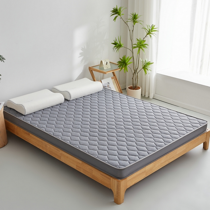 91家纺网 家纺一手货源 找家纺 锦丝钰床垫 2025新款针织棉乳胶椰棕床垫 大床灰